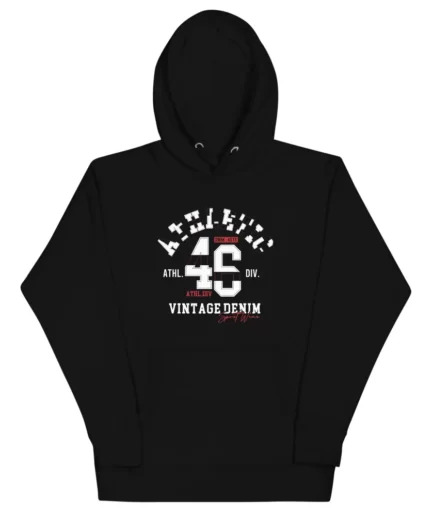 46 vintage denim black hoodie