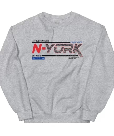 Authentic Apparel N-YORK Grey Sweatshirt