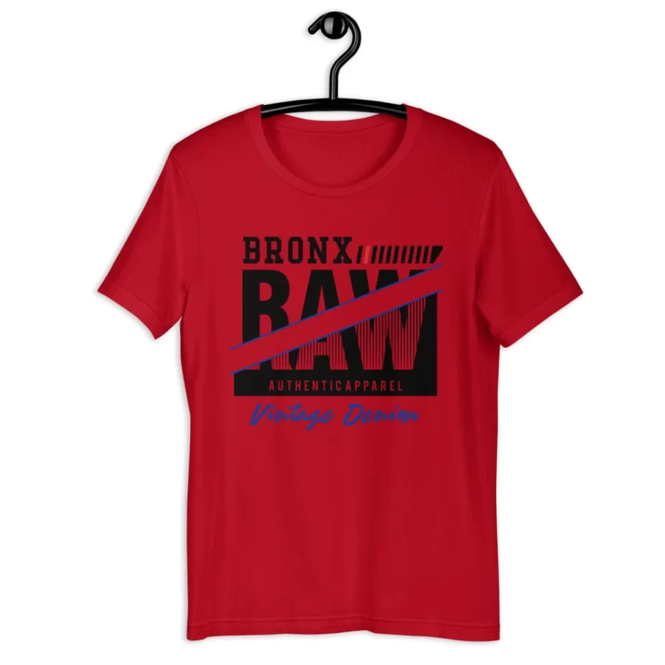 BRONX RAW Vintage Denim Red T-Shirt