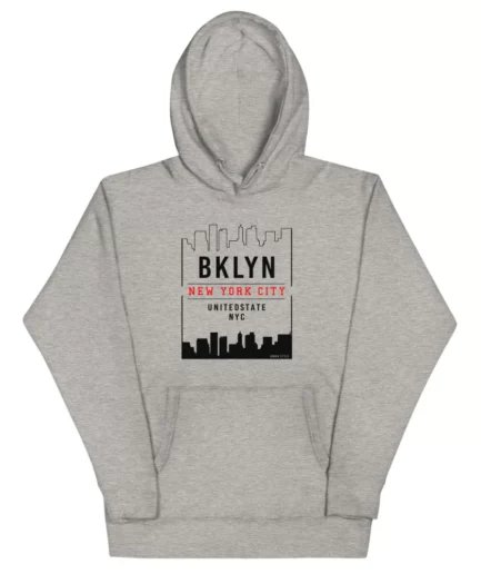 Bklyn New York City Grey Hoodie