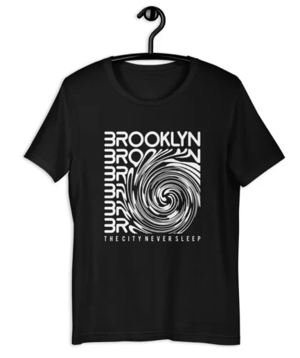 Brooklyn The City Never Sleep Black T-shirt