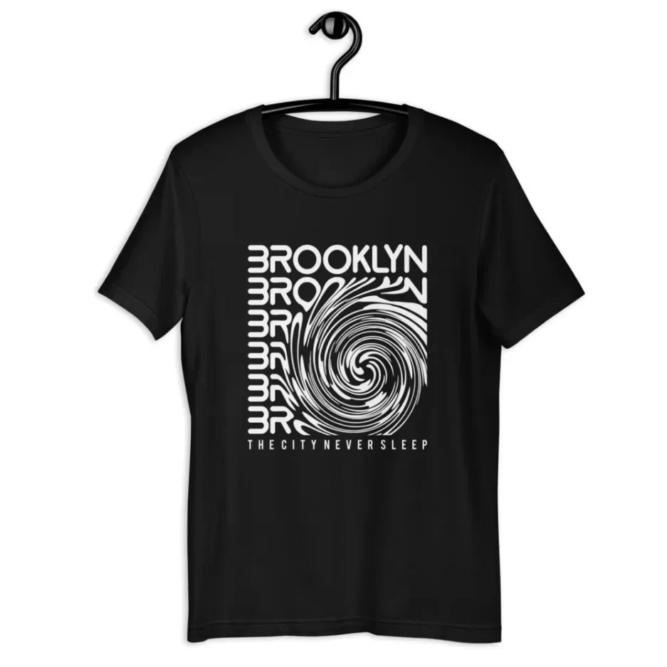 Brooklyn The City Never Sleep Black T-shirt