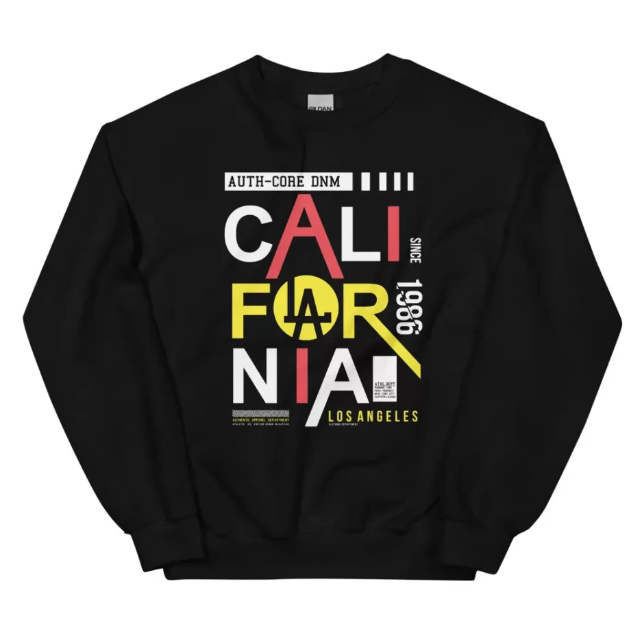 CALI FOR NIA Los Angeles Black Sweatshirt